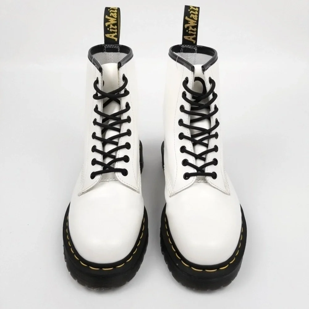 Dr. Martens 1460 Bex Lug Sole Combat Platform Boots 90s Grunge Y2k Neopunk White